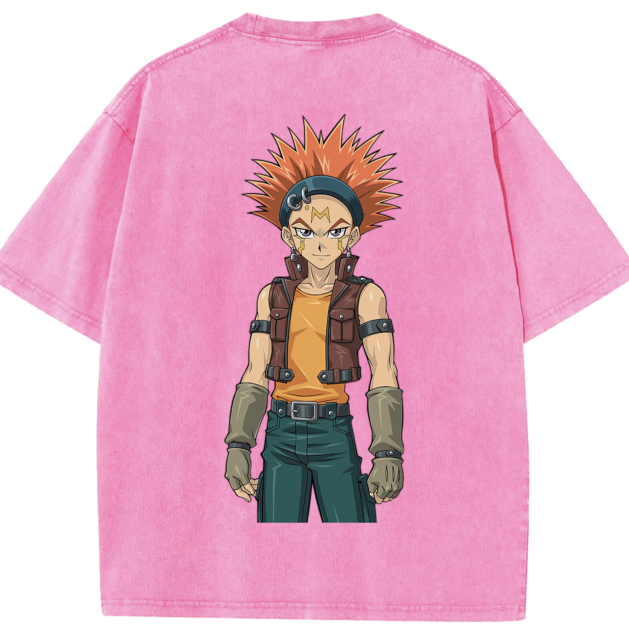 （画像用） 遊☆戯☆王 Yu-Gi-Oh! 綿100% ヴィンテージ風 半袖Tシャツ（背面プリント）